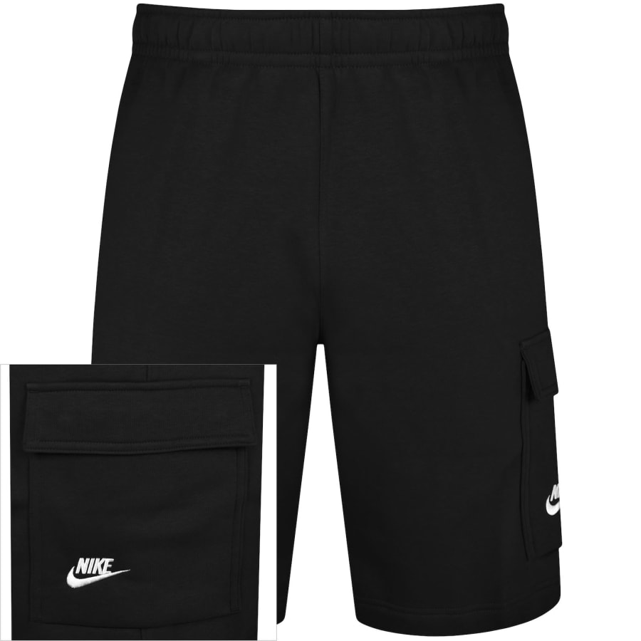 Nike club shorts black discount